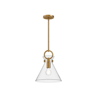 Emerson One Light Pendant in Aged Gold/Clear Glass (452|PD412511AGCL)