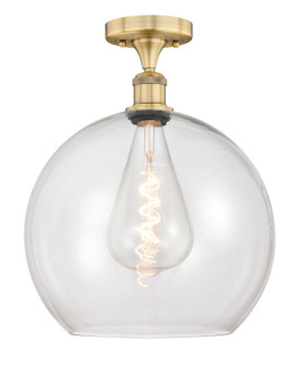 Edison One Light Semi-Flush Mount in Brushed Brass (405|616-1F-BB-G122-14)