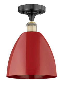 Edison One Light Semi-Flush Mount in Black Antique Brass (405|616-1F-BAB-MBD-9-RD)