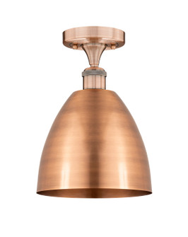 Edison One Light Semi-Flush Mount in Antique Copper (405|616-1F-AC-MBD-9-AC)