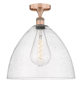 Edison One Light Semi-Flush Mount in Antique Copper (405|616-1F-AC-GBD-164)