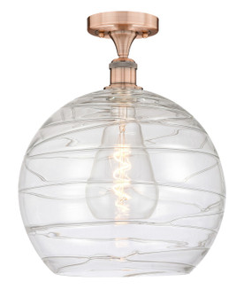 Edison One Light Semi-Flush Mount in Antique Copper (405|616-1F-AC-G1213-14)