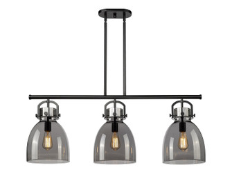 Downtown Urban Three Light Island Pendant in Matte Black (405|410-3I-BK-G412-10SM)