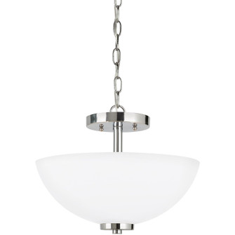 Oslo Two Light Semi-Flush Convertible Pendant in Chrome (1|77160EN3-05)