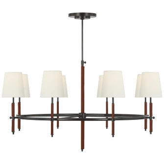 Bryant Wrapped LED Chandelier in Bronze and Saddle Leather (268|TOB 5588BZ/SDL-L)