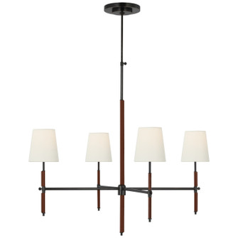 Bryant Wrapped LED Chandelier in Bronze and Saddle Leather (268|TOB 5582BZ/SDL-L)