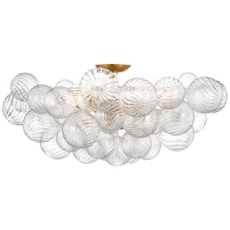 Talia LED Flush Mount in Gild and Clear Swirled Glass (268|JN 4114G/CG)