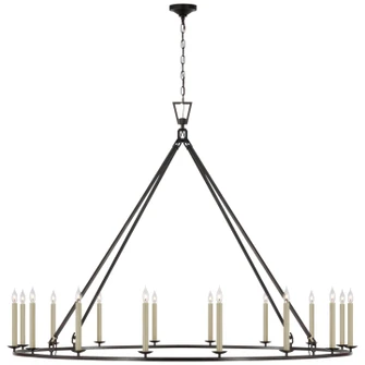 Darlana Ring LED Chandelier in Aged Iron (268|CHC 5276AI)