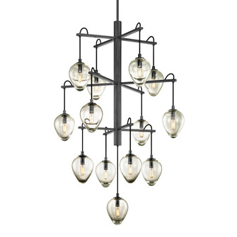 Brixton 13 Light Chandelier in Graphite/Black Chrome (67|F6208-GRA/BCR)