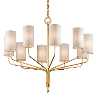 Juniper Ten Light Chandelier in Gold Leaf (67|F6169-GL)