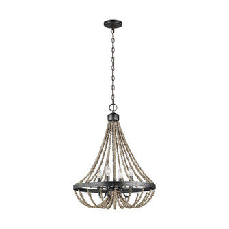 Oglesby Four Light Chandelier in Washed Pine (1|3101904-872)
