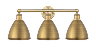 Edison Three Light Bath Vanity in Brushed Brass (405|616-3W-BB-MBD-75-BB)