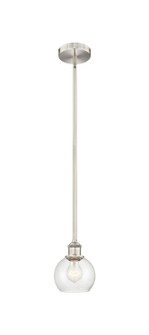 Edison One Light Mini Pendant in Brushed Satin Nickel (405|616-1S-SN-G124-6)