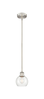 Edison One Light Mini Pendant in Brushed Satin Nickel (405|616-1S-SN-G122-6)