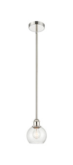 Edison One Light Mini Pendant in Polished Nickel (405|616-1S-PN-G124-6)