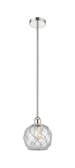 Edison One Light Mini Pendant in Polished Nickel (405|616-1S-PN-G122-8RW)