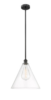 Edison One Light Pendant in Matte Black (405|616-1S-BK-GBC-162)