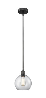 Edison One Light Mini Pendant in Matte Black (405|616-1S-BK-G122-8)