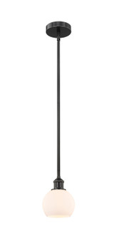 Edison One Light Mini Pendant in Matte Black (405|616-1S-BK-G121-6)