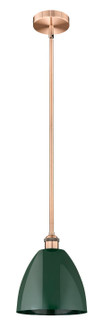Edison One Light Mini Pendant in Antique Copper (405|616-1S-AC-MBD-9-GR)