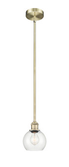 Edison One Light Mini Pendant in Antique Brass (405|616-1S-AB-G122-6)