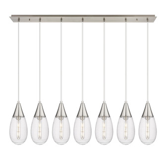Downtown Urban Seven Light Linear Pendant in Brushed Satin Nickel (405|127-450-1P-SN-G450-6SCL)