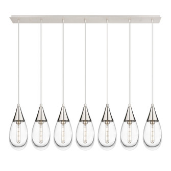 Downtown Urban Seven Light Linear Pendant in Polished Nickel (405|127-450-1P-PN-G450-6CL)