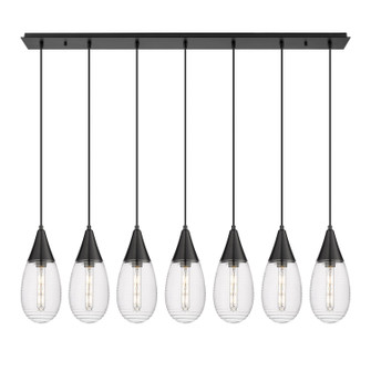 Downtown Urban Seven Light Linear Pendant in Matte Black (405|127-450-1P-BK-G450-6SCL)