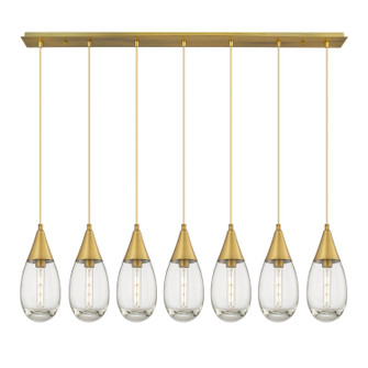 Downtown Urban LED Linear Pendant in Brushed Brass (405|127-450-1P-BB-G450-6CL)