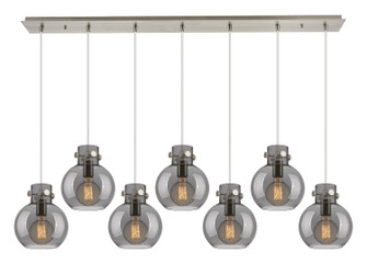 Newton Seven Light Linear Pendant in Brushed Satin Nickel (405|127-410-1PS-SN-G410-8SM)