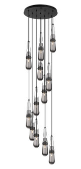 Downtown Urban 12 Light Pendant in Matte Black (405|126-452-1P-BK-G452-4SM)