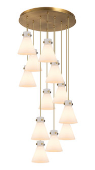 Downtown Urban 12 Light Pendant in Brushed Brass (405|126-410-1PS-BB-G411-8WH)