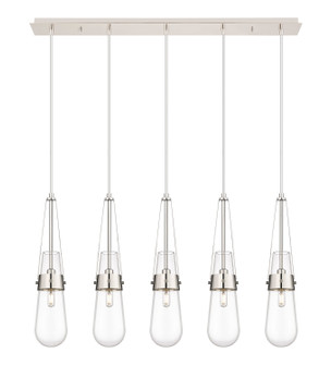 Downtown Urban Five Light Linear Pendant in Polished Nickel (405|125-452-1P-PN-G452-4CL)