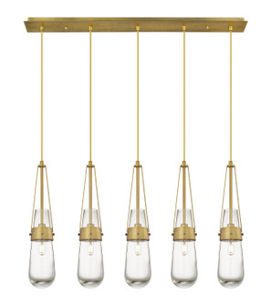 Downtown Urban LED Linear Pendant in Brushed Brass (405|125-452-1P-BB-G452-4CL)