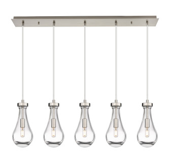 Downtown Urban LED Linear Pendant in Brushed Satin Nickel (405|125-451-1P-SN-G451-5CL)