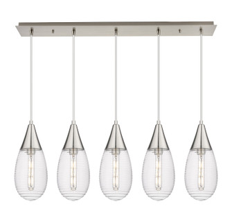 Downtown Urban Five Light Linear Pendant in Brushed Satin Nickel (405|125-450-1P-SN-G450-6SCL)