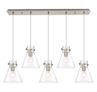 Downtown Urban Nine Light Linear Pendant in Brushed Satin Nickel (405|125-410-1PS-SN-G411-8CL)