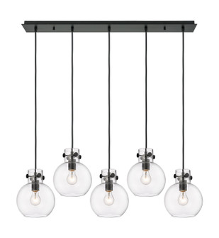 Downtown Urban Three Light Linear Pendant in Matte Black (405|125-410-1PS-BK-G410-8CL)