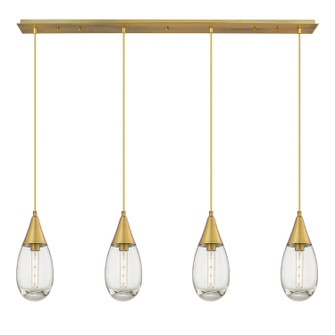 Downtown Urban LED Linear Pendant in Brushed Brass (405|124-450-1P-BB-G450-6CL)