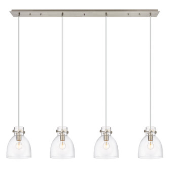 Downtown Urban Six Light Linear Pendant in Brushed Satin Nickel (405|124-410-1PS-SN-G412-8CL)