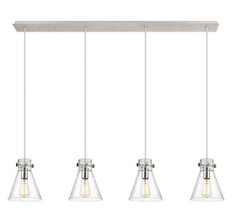 Downtown Urban Nine Light Linear Pendant in Polished Nickel (405|124-410-1PS-PN-G411-8SDY)