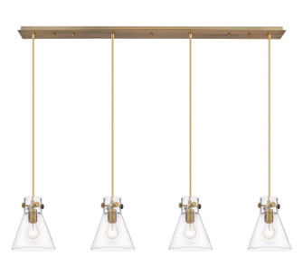 Downtown Urban Two Light Linear Pendant in Brushed Brass (405|124-410-1PS-BB-G411-8CL)