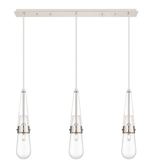 Downtown Urban Three Light Linear Pendant in Polished Nickel (405|123-452-1P-PN-G452-4CL)