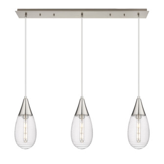 Downtown Urban Three Light Linear Pendant in Brushed Satin Nickel (405|123-450-1P-SN-G450-6SCL)