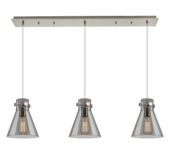 Downtown Urban Six Light Linear Pendant in Brushed Satin Nickel (405|123-410-1PS-SN-G411-8SM)