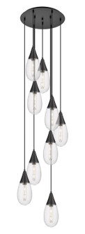 Downtown Urban Nine Light Pendant in Matte Black (405|119-450-1P-BK-G450-6SCL)
