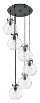 Downtown Urban Six Light Pendant in Matte Black (405|116-410-1PS-BK-G410-8CL)