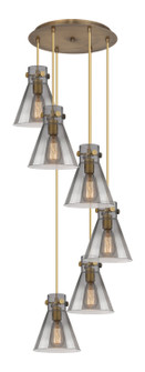 Downtown Urban Two Light Pendant in Brushed Brass (405|116-410-1PS-BB-G411-8SM)
