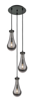 Downtown Urban Three Light Pendant in Matte Black (405|113-451-1P-BK-G451-5SM)