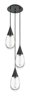Downtown Urban Three Light Pendant in Matte Black (405|113-450-1P-BK-G450-6CL)